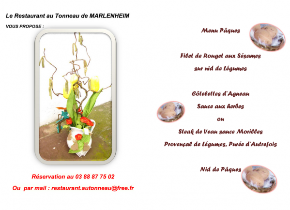 16 04 15 restaurant au tonneau menu paques