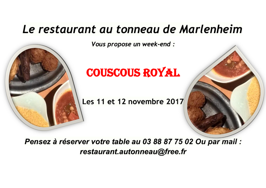 2017 10 26 restaurant au tonneau week end couscous marlenheim