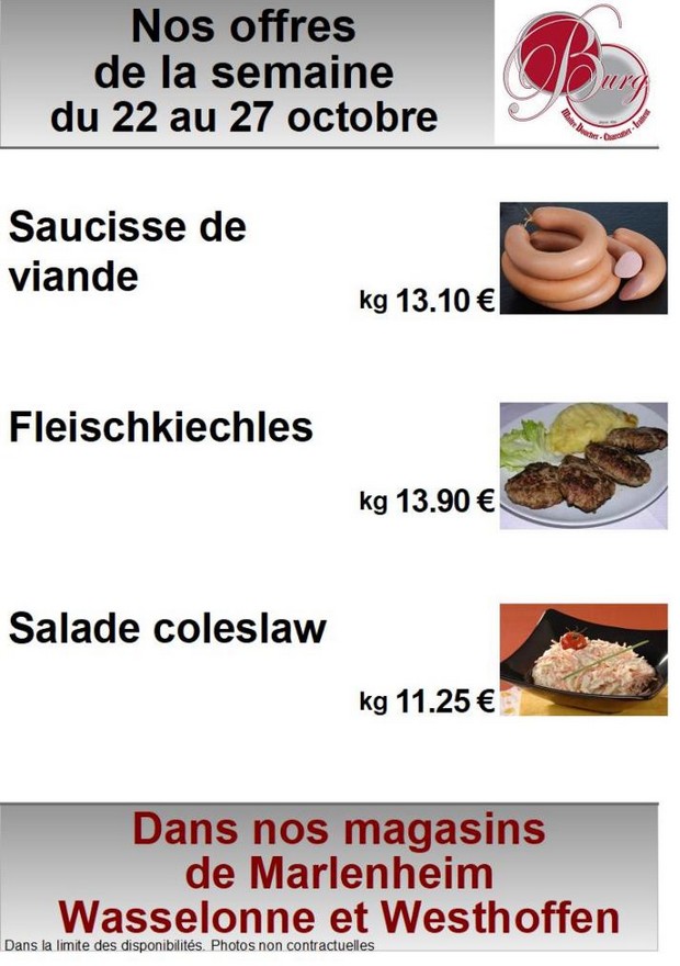 2018 10 22 boucherie burg offres speciales de la semaine