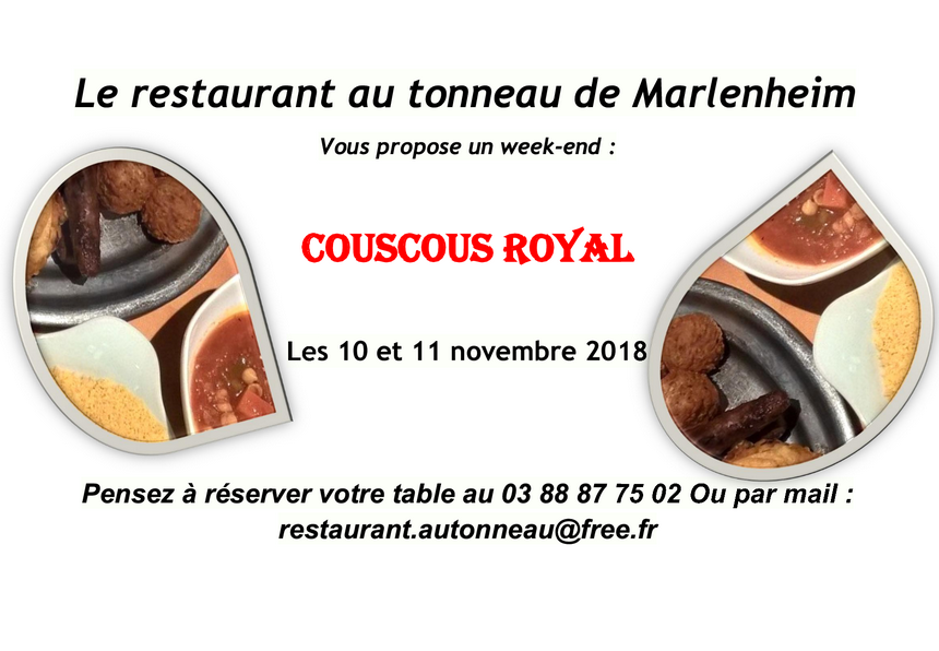 2018 10 25 restaurant au tonneau marlenheim week end couscous 2018