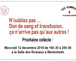 2018 10 29 don du sang decembre 2018 les globules de marlenheim