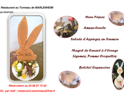 2019 04 16 restaurant au tonneau menu de paques 2019