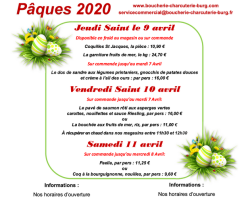 2020 04 02 boucherie burg traiteur menu paques 2020
