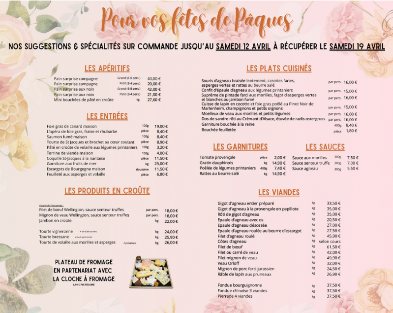 2025 04 12 boucherie traiteur burg menus de paques 2025