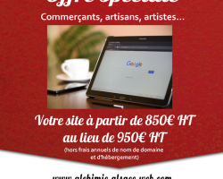 Alchimie alsace web offre speciale site vitrine