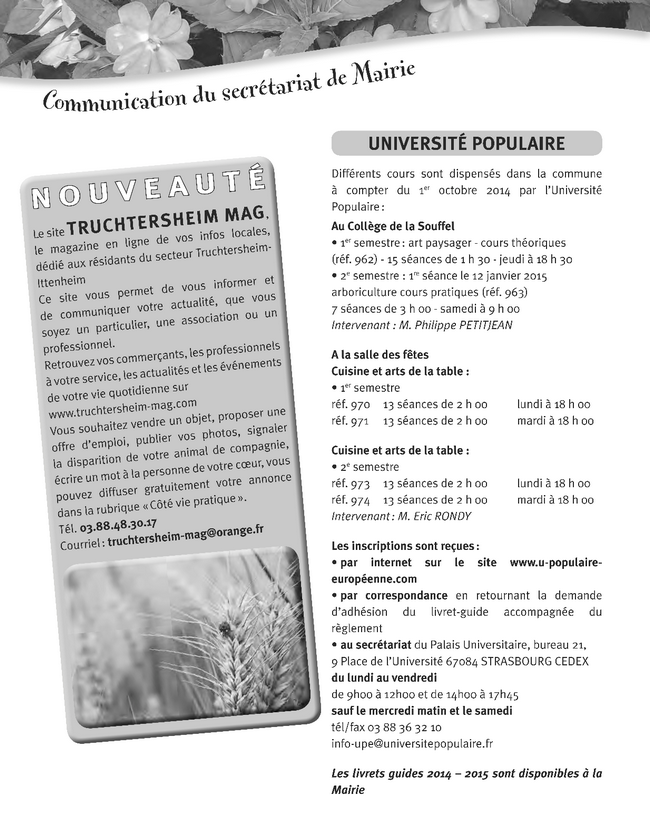 Bulletin municipal de pfulgriesheim septembre 2014