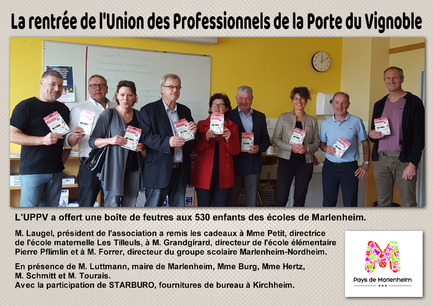 La rentrée de l'Union des Professionnels de la Porte du Vignoble 2017